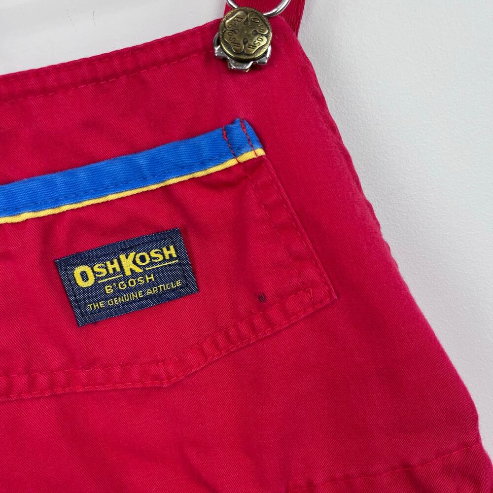 Vintage OshKosh B'gosh Color Block Shortalls 7 USA - Picture 5 of 14